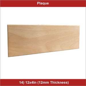 12x4inch 12mm Thickness wooden Plaque - 9
