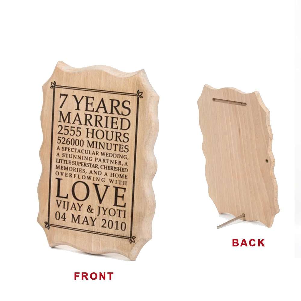 Shape Zig Zag 6x8inch 12mm Thickness wooden Plaque - 13