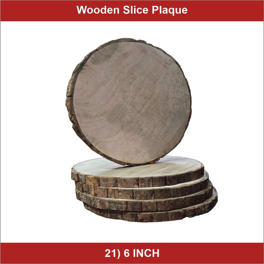 Wooden Slice Plaque 6inch - 51