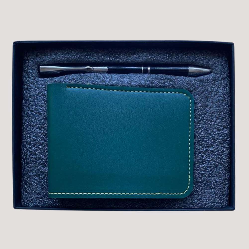 Man's Wallate and Pen Faux Leather Combo