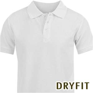 Dryfit White Polo Neck Sublimation T-Shirt