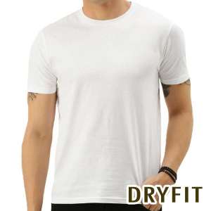 Dryfit White Round Neck Sublimation T-Shirt