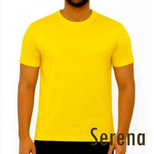 Serena Yellow Round Neck Sublimation Polyester T-Shirt